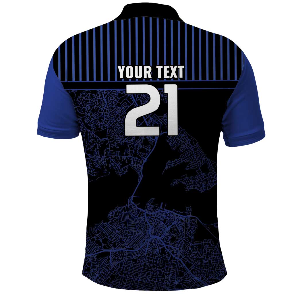 Custom Oceania Football NZ Auckland Polo Shirt Minimal City Map Style LT9 - Polynesian Pride