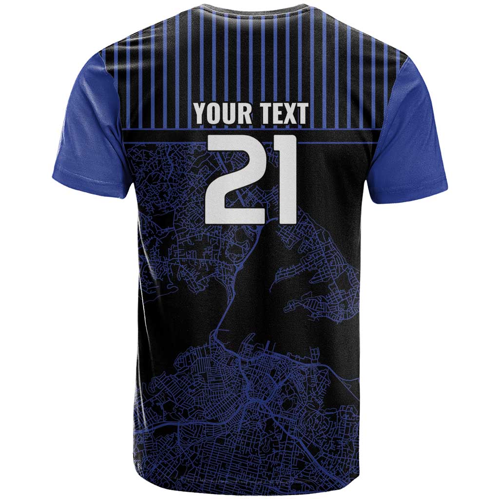 Custom Oceania Football NZ Auckland T Shirt Minimal City Map Style LT9 - Polynesian Pride