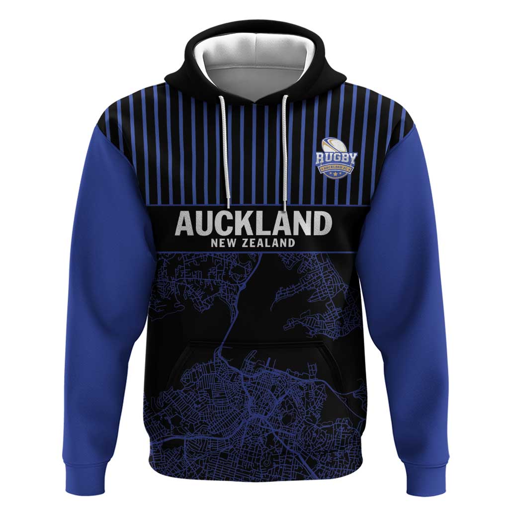 Custom Oceania Football NZ Auckland Zip Hoodie Minimal City Map Style