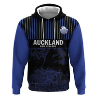 Custom Oceania Football NZ Auckland Zip Hoodie Minimal City Map Style