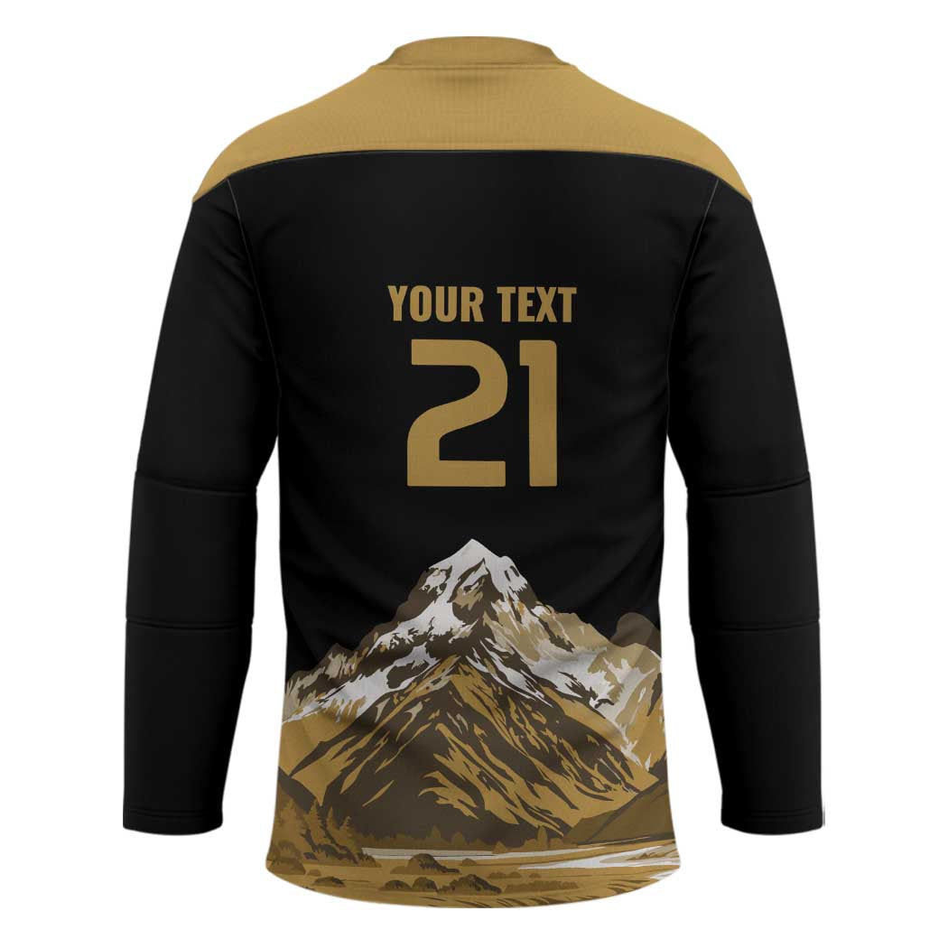 Custom Oceania Football NZ South Island Hockey Jersey Minimal Mount Cook Silhouette LT9 - Polynesian Pride