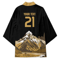 Custom Oceania Football NZ South Island Kimono Minimal Mount Cook Silhouette