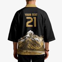 Custom Oceania Football NZ South Island Kimono Minimal Mount Cook Silhouette