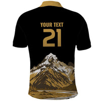 Custom Oceania Football NZ South Island Polo Shirt Minimal Mount Cook Silhouette