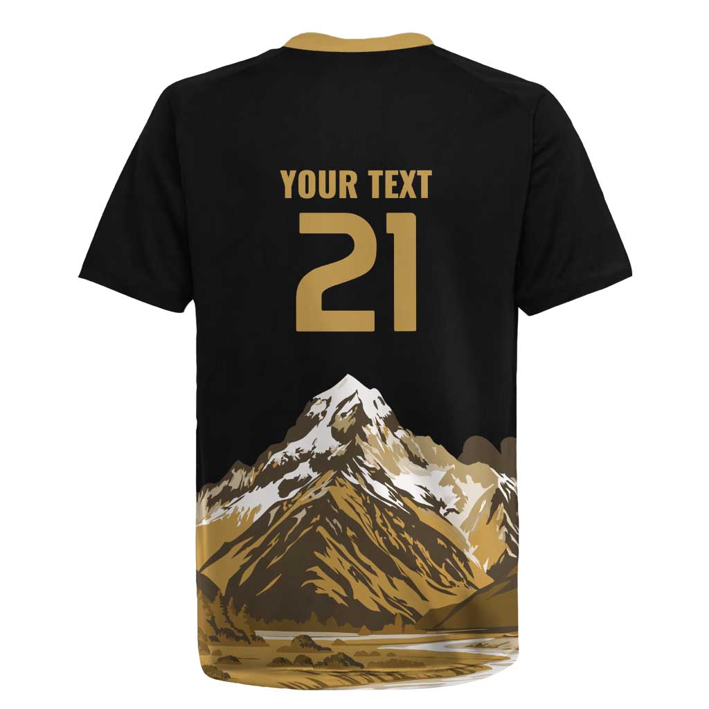 Custom Oceania Football NZ South Island Rugby Jersey Minimal Mount Cook Silhouette LT9 - Polynesian Pride