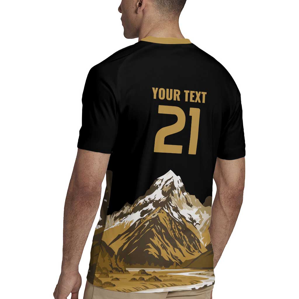 Custom Oceania Football NZ South Island Rugby Jersey Minimal Mount Cook Silhouette LT9 - Polynesian Pride