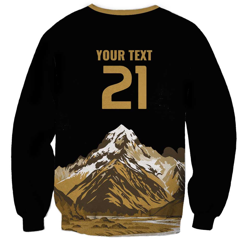 Custom Oceania Football NZ South Island Sweatshirt Minimal Mount Cook Silhouette LT9 - Polynesian Pride