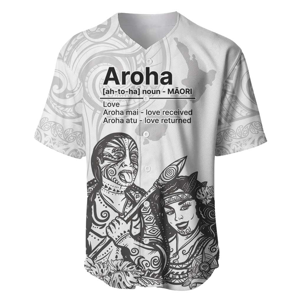 Aroha Maori Language Baseball Jersey Te Reo Maori Inspired Art