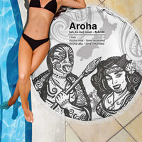 Aroha Maori Language Beach Blanket Te Reo Maori Inspired Art LT9 - Polynesian Pride