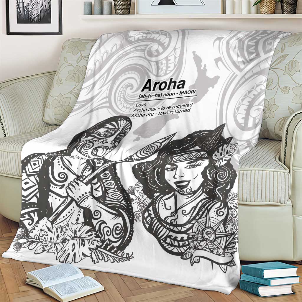 Aroha Maori Language Blanket Te Reo Maori Inspired Art LT9 - Polynesian Pride