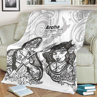 Aroha Maori Language Blanket Te Reo Maori Inspired Art LT9 - Polynesian Pride
