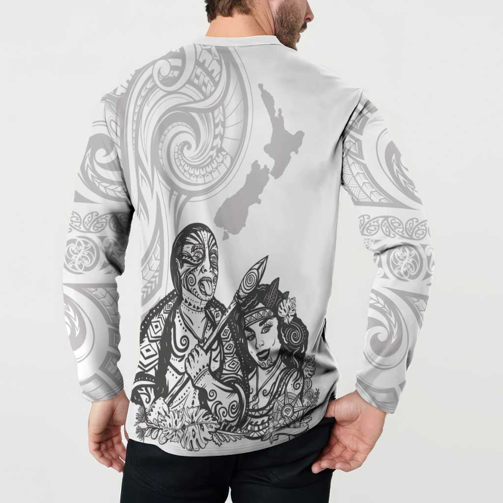 Aroha Maori Language Button Sweatshirt Te Reo Maori Inspired Art LT9 - Polynesian Pride