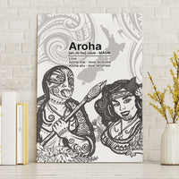 Aroha Maori Language Canvas Wall Art Te Reo Maori Inspired Art LT9 Without Frame white - Polynesian Pride