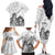 Aroha Maori Language Family Matching Off The Shoulder Long Sleeve Dress and Hawaiian Shirt Te Reo Maori Inspired Art