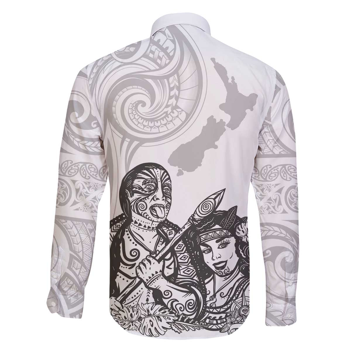 Aroha Maori Language Family Matching Off The Shoulder Long Sleeve Dress and Hawaiian Shirt Te Reo Maori Inspired Art