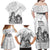 Aroha Maori Language Family Matching Off Shoulder Maxi Dress and Hawaiian Shirt Te Reo Maori Inspired Art