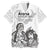 Aroha Maori Language Family Matching Off Shoulder Maxi Dress and Hawaiian Shirt Te Reo Maori Inspired Art