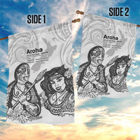 Aroha Maori Language Garden Flag Te Reo Maori Inspired Art LT9 - Polynesian Pride
