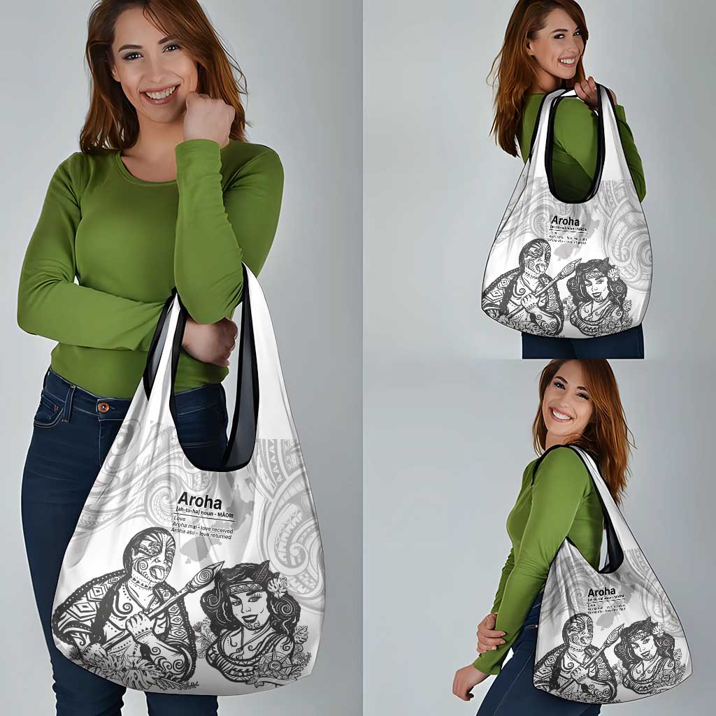 Aroha Maori Language Grocery Bag Te Reo Maori Inspired Art LT9 - Polynesian Pride
