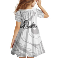 Aroha Maori Language Kid Short Sleeve Dress Te Reo Maori Inspired Art