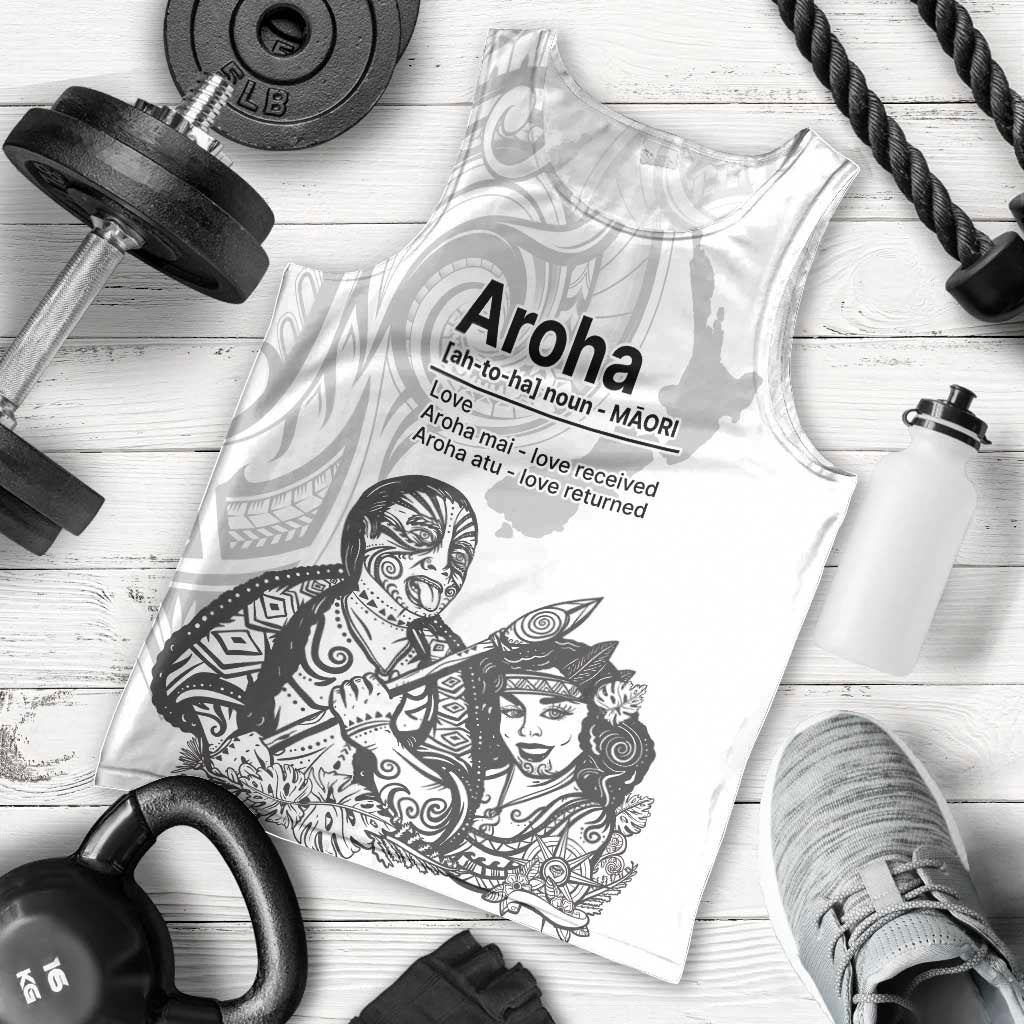 Aroha Maori Language Men Tank Top Te Reo Maori Inspired Art LT9 - Polynesian Pride
