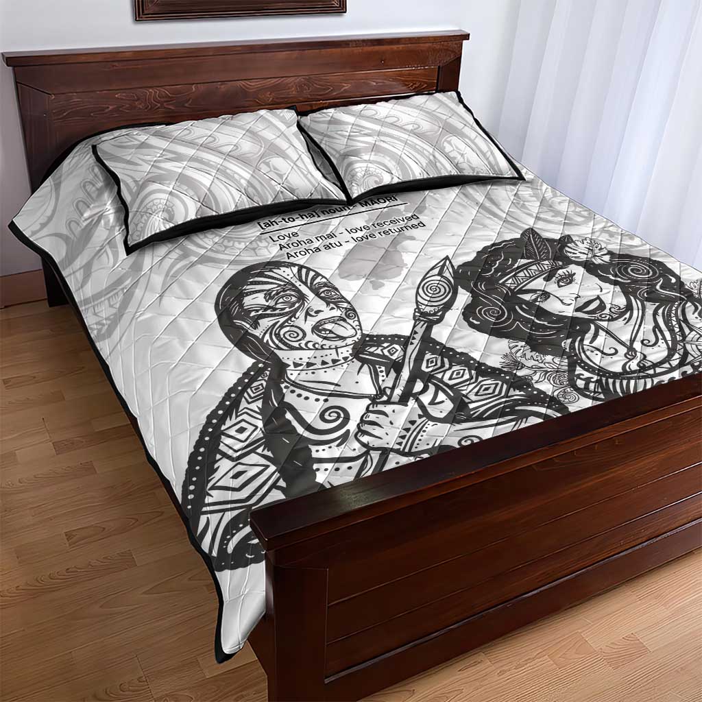 Aroha Maori Language Quilt Bed Set Te Reo Maori Inspired Art LT9 - Polynesian Pride