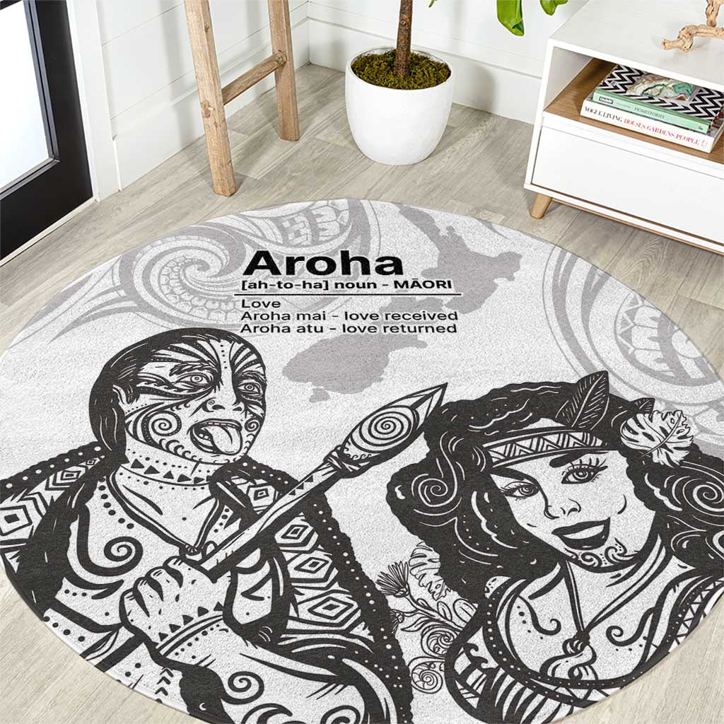 Aroha Maori Language Round Carpet Te Reo Maori Inspired Art