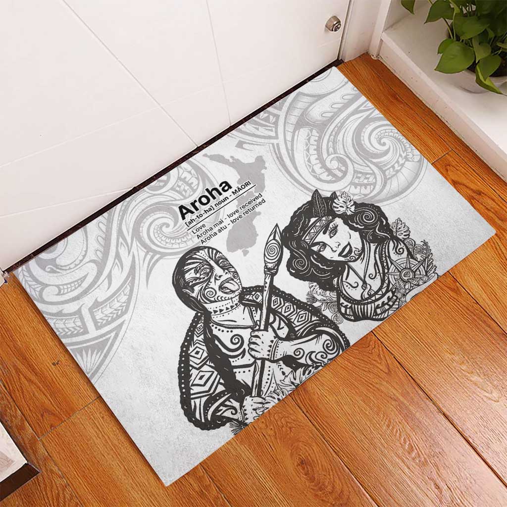 Aroha Maori Language Rubber Doormat Te Reo Maori Inspired Art LT9 - Polynesian Pride