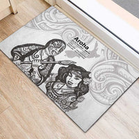 Aroha Maori Language Rubber Doormat Te Reo Maori Inspired Art LT9 - Polynesian Pride