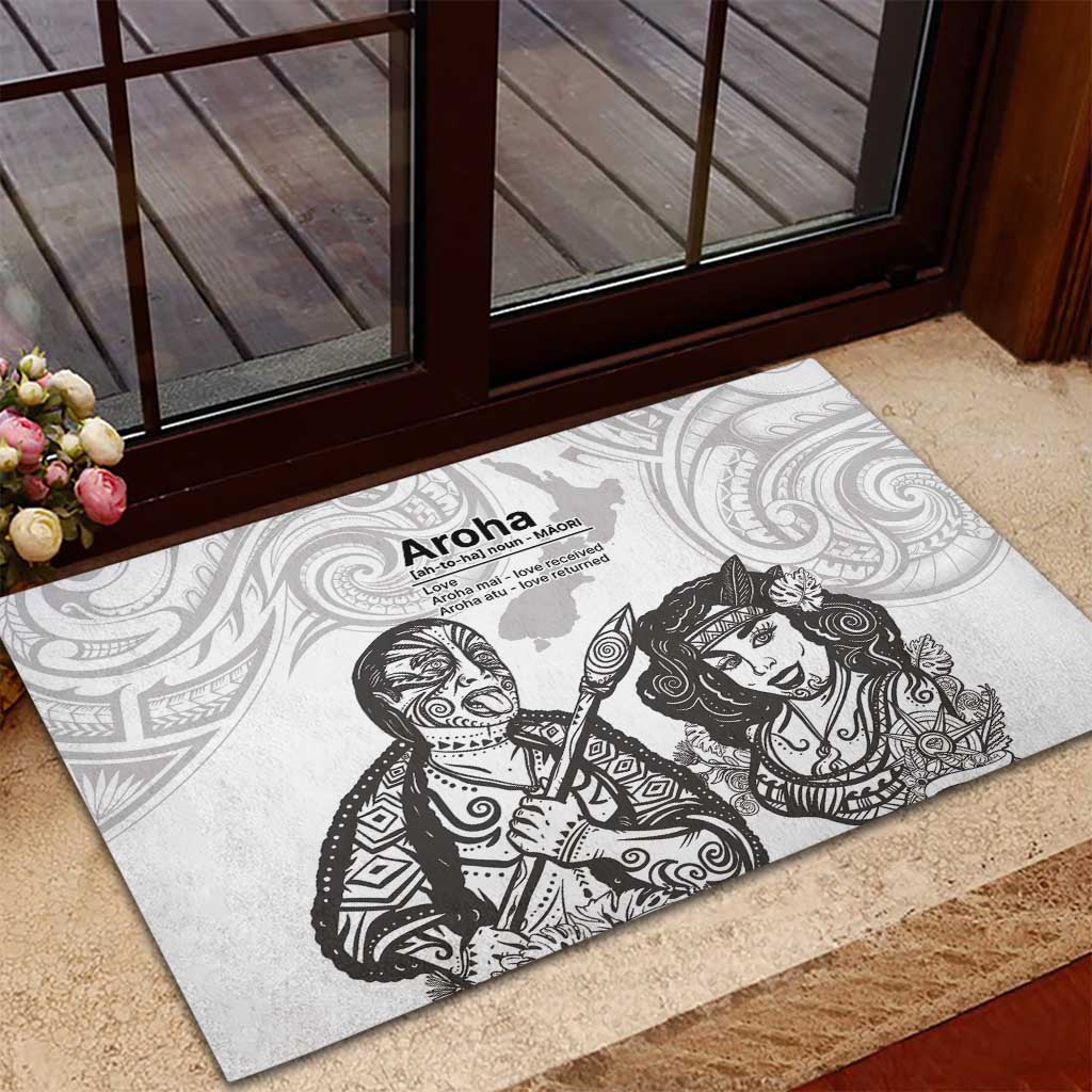 Aroha Maori Language Rubber Doormat Te Reo Maori Inspired Art LT9 - Polynesian Pride