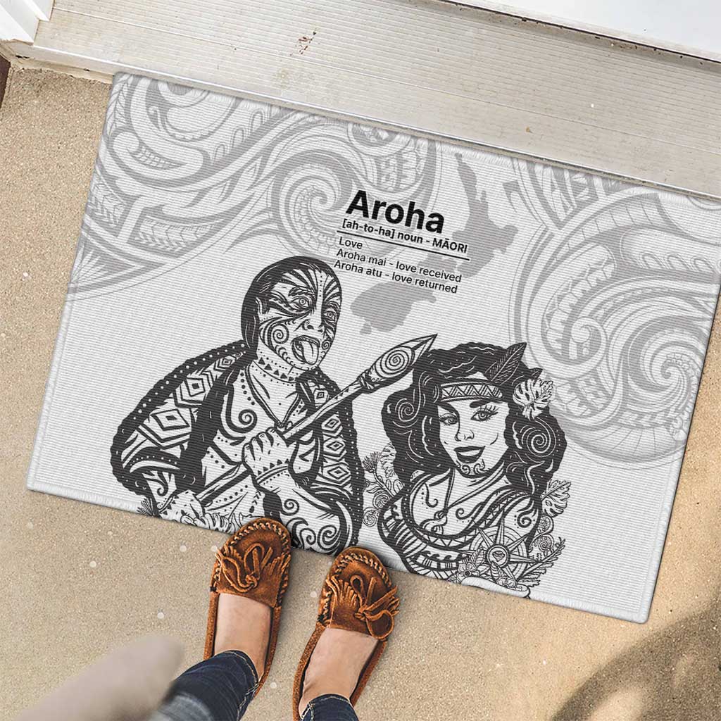 Aroha Maori Language Rubber Doormat Te Reo Maori Inspired Art LT9 - Polynesian Pride