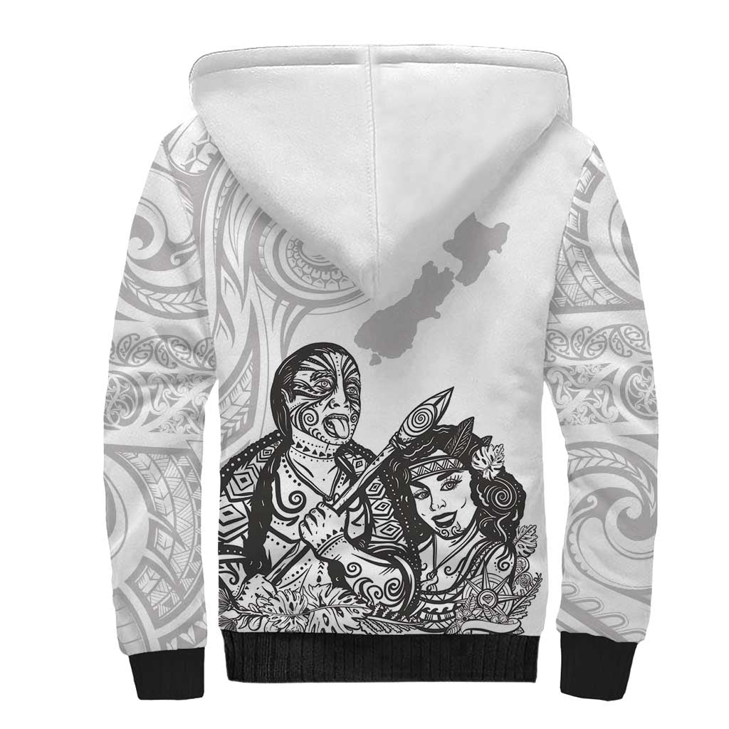 Aroha Maori Language Sherpa Hoodie Te Reo Maori Inspired Art LT9 - Polynesian Pride