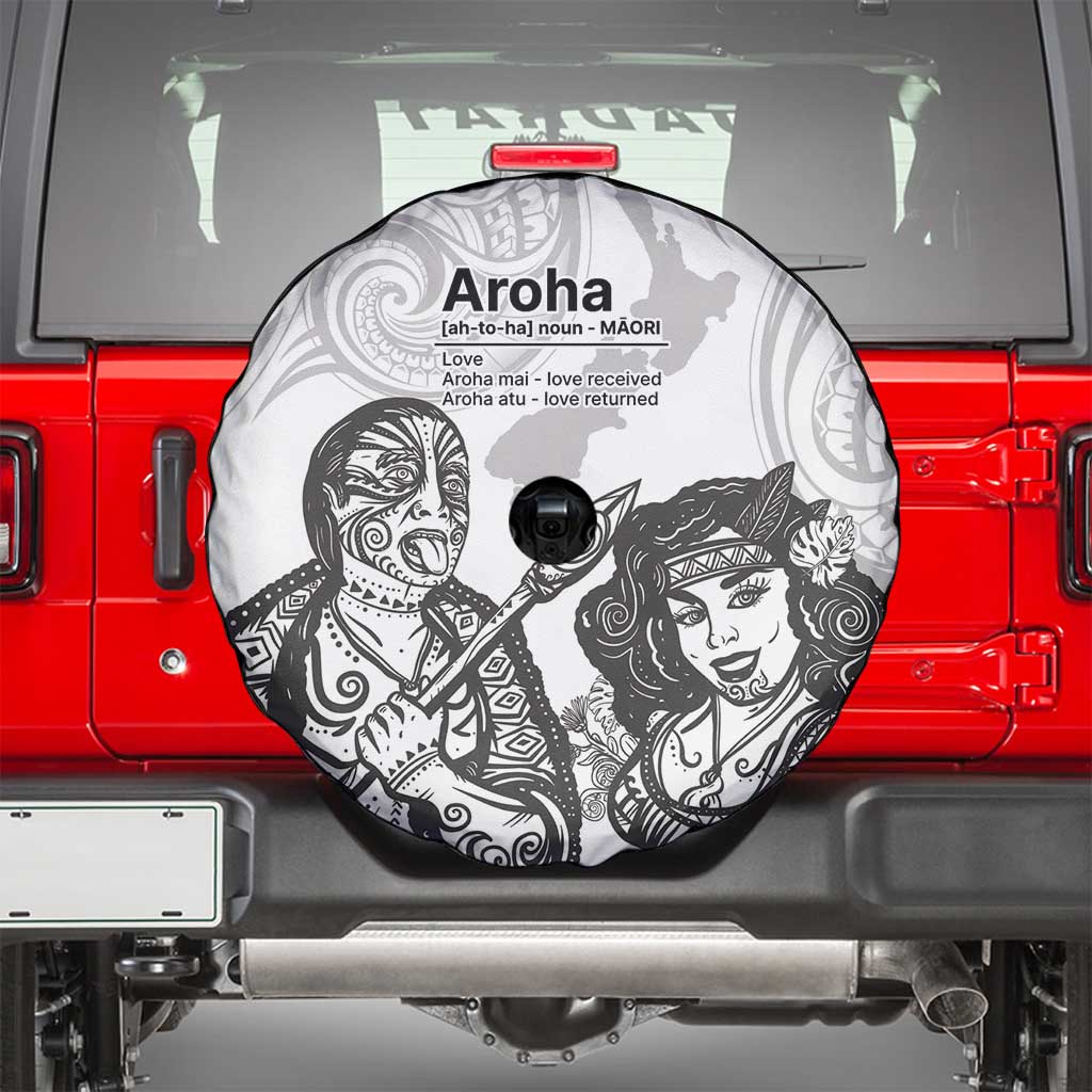 Aroha Maori Language Spare Tire Cover Te Reo Maori Inspired Art LT9 - Polynesian Pride