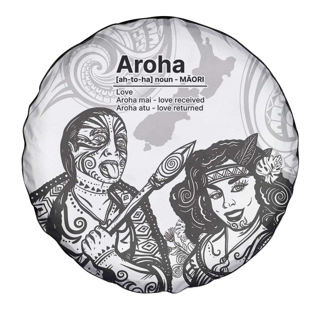 Aroha Maori Language Spare Tire Cover Te Reo Maori Inspired Art LT9 - Polynesian Pride