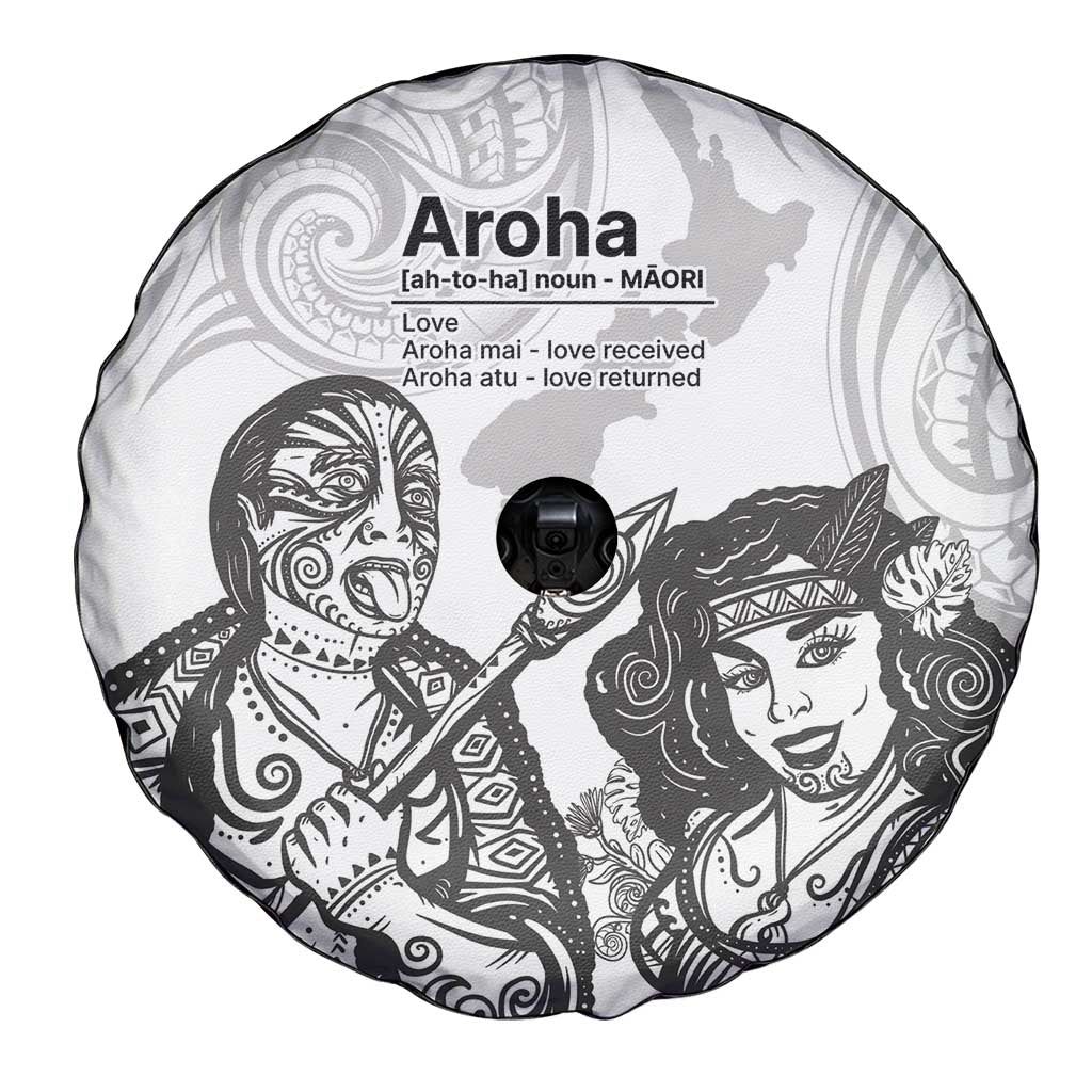 Aroha Maori Language Spare Tire Cover Te Reo Maori Inspired Art LT9 - Polynesian Pride
