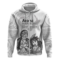 Aroha Maori Language Zip Hoodie Te Reo Maori Inspired Art