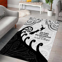 Kia Haka Maori language Area Rug Te Reo Maori Inspired Art