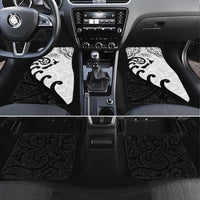 Kia Haka Maori language Car Mats Te Reo Maori Inspired Art LT9 Set 4pcs white - Polynesian Pride