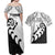 Kia Haka Maori language Couples Matching Off Shoulder Maxi Dress and Hawaiian Shirt Te Reo Maori Inspired Art