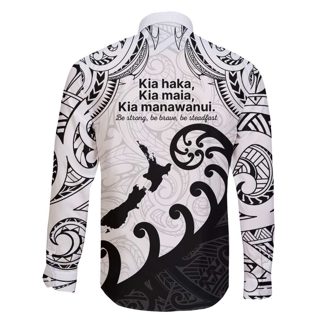 Kia Haka Maori language Family Matching Long Sleeve Bodycon Dress and Hawaiian Shirt Te Reo Maori Inspired Art LT9 - Polynesian Pride