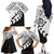 Kia Haka Maori language Family Matching Off The Shoulder Long Sleeve Dress and Hawaiian Shirt Te Reo Maori Inspired Art