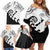 Kia Haka Maori language Family Matching Off Shoulder Short Dress and Hawaiian Shirt Te Reo Maori Inspired Art