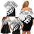 Kia Haka Maori language Family Matching Off Shoulder Short Dress and Hawaiian Shirt Te Reo Maori Inspired Art