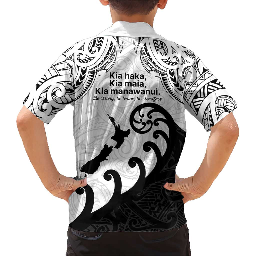 Kia Haka Maori language Family Matching Short Sleeve Bodycon Dress and Hawaiian Shirt Te Reo Maori Inspired Art