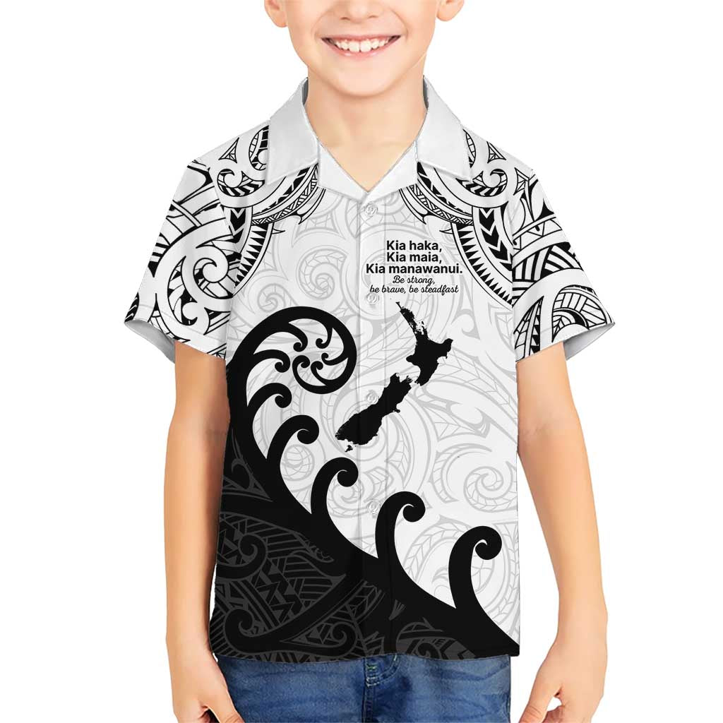 Kia Haka Maori language Family Matching Short Sleeve Bodycon Dress and Hawaiian Shirt Te Reo Maori Inspired Art