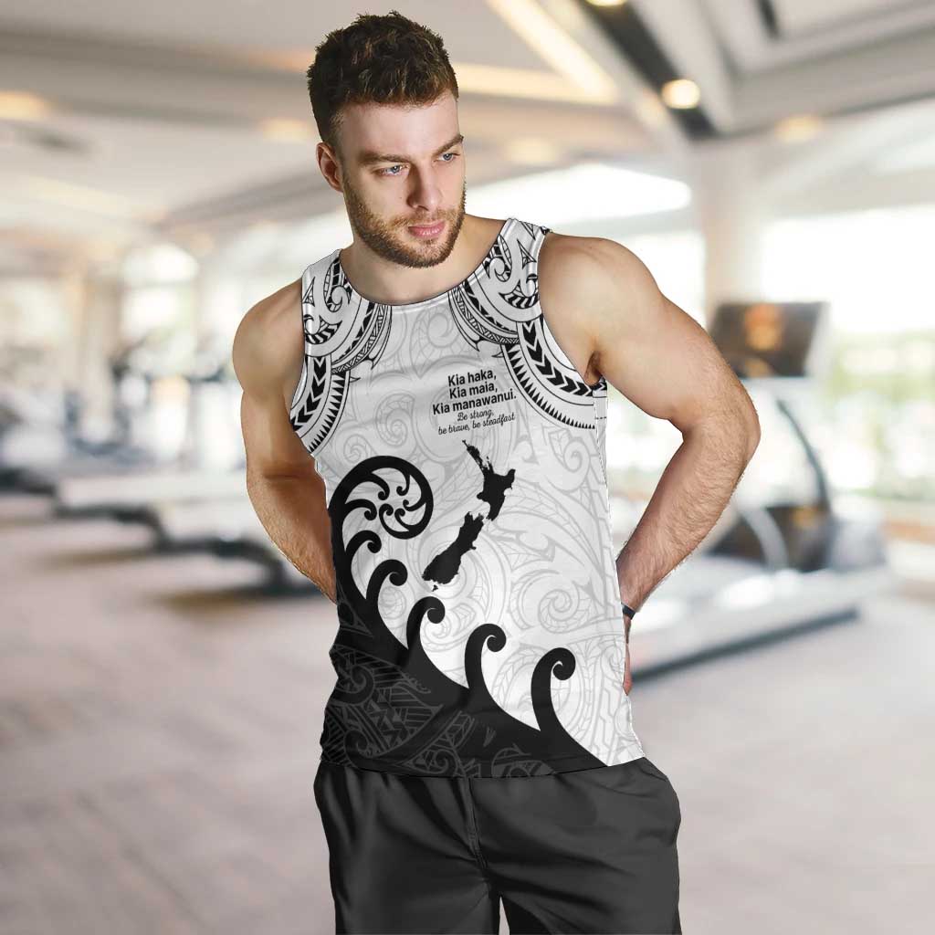 Kia Haka Maori language Men Tank Top Te Reo Maori Inspired Art LT9 white - Polynesian Pride