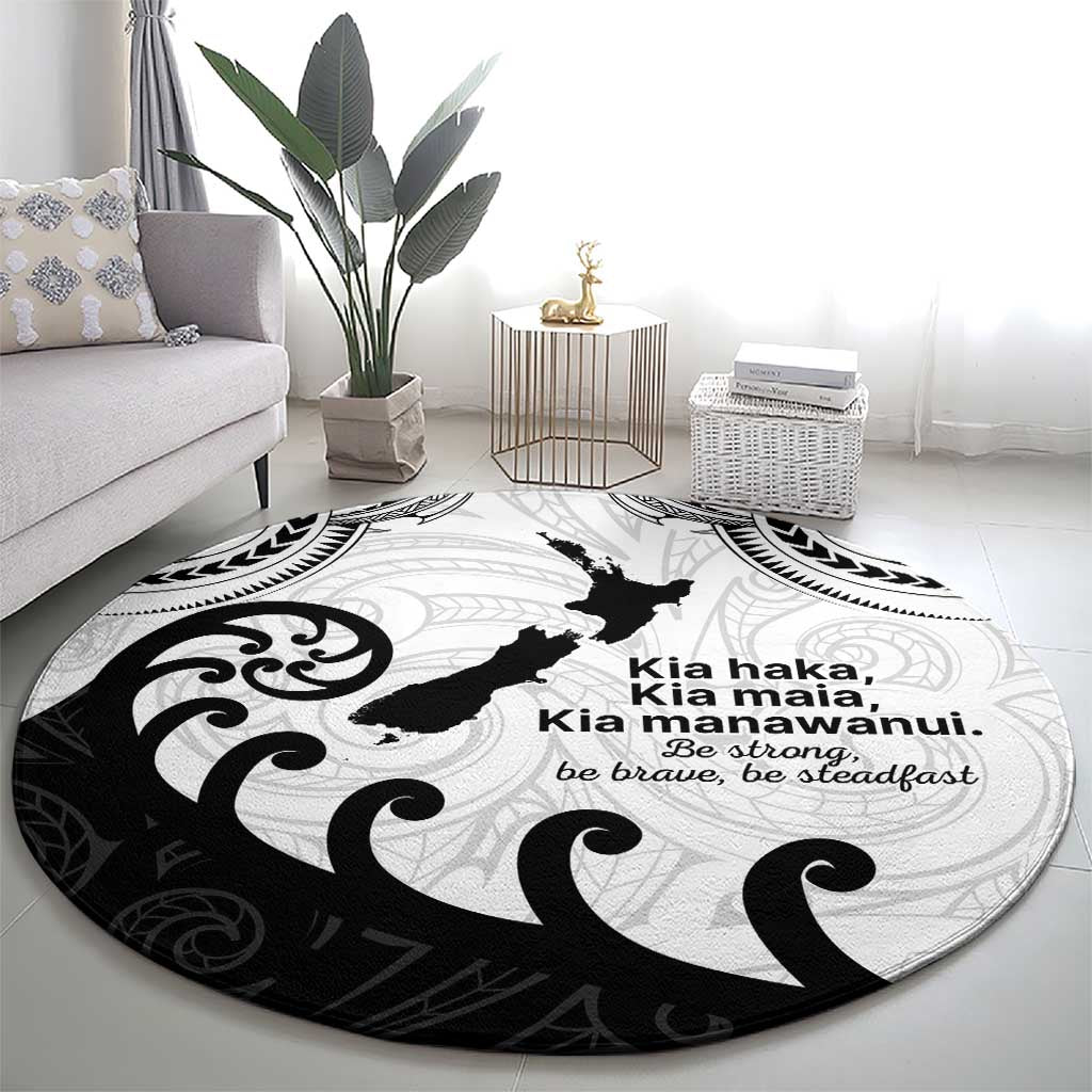 Kia Haka Maori language Round Carpet Te Reo Maori Inspired Art