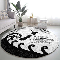 Kia Haka Maori language Round Carpet Te Reo Maori Inspired Art