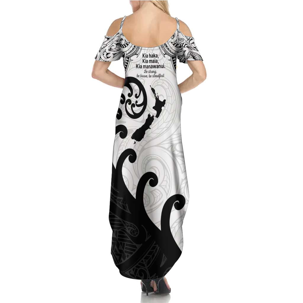 Kia Haka Maori language Summer Maxi Dress Te Reo Maori Inspired Art LT9 - Polynesian Pride