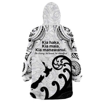 Kia Haka Maori language Wearable Blanket Hoodie Te Reo Maori Inspired Art LT9 - Polynesian Pride